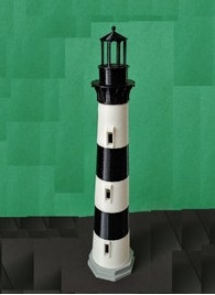 N scale Bodie Island Lighthouse located Outer Banks NC